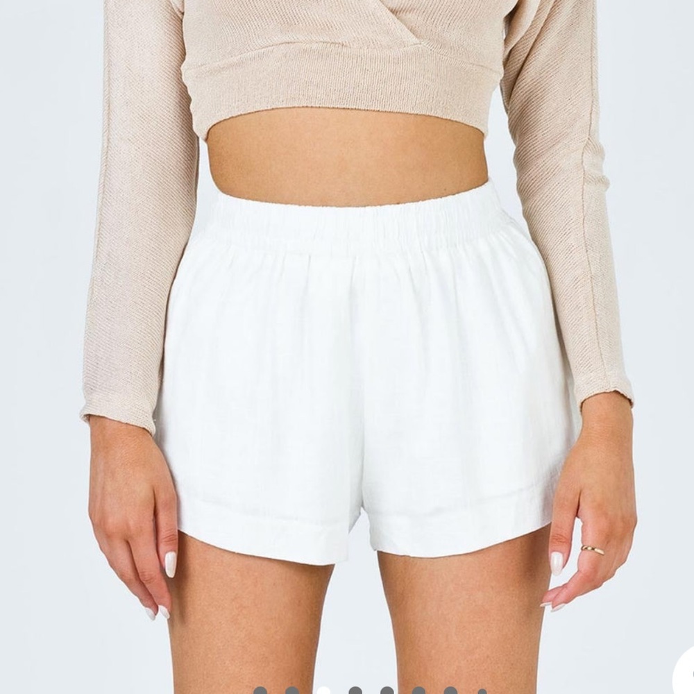 Princess Polly Beach House Shorts Off-White